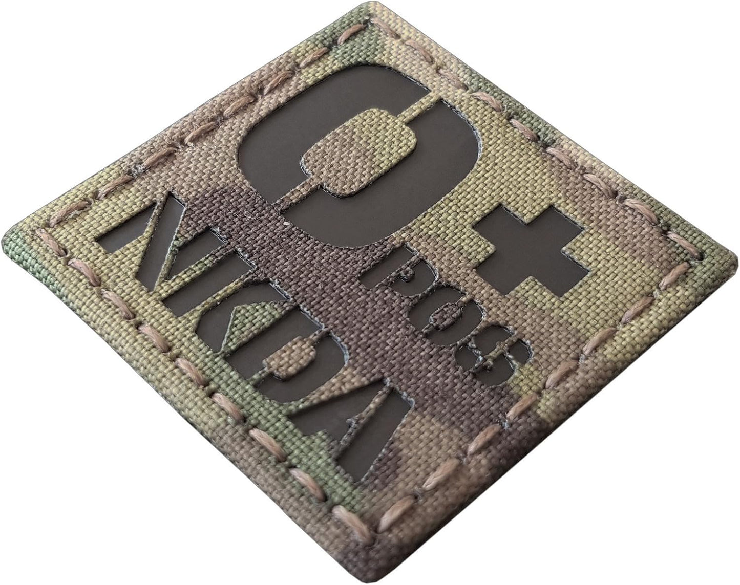 OPOS NKDA O+ Blood Type 2x2 Tactical Morale Fastener Patch (Coyote Brown)