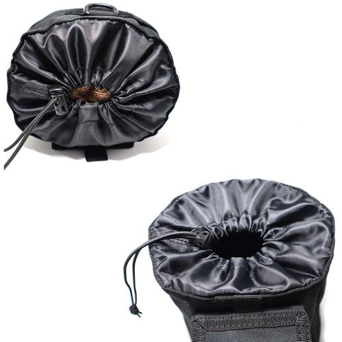 Molle Dump Pouch Roll-Up Drawstring Magazine Utility Pouch Folding Dump Bag (Black 1 pc)