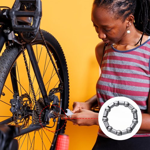 uxcell Bicycle Crank Ball Bearing 2/7Inch (8mm) x 9 Balls, 2pcs Replacement Ball Bearings for Mountain Bottom Bracket Bearings Bike Wheel Frame Bearing Repair