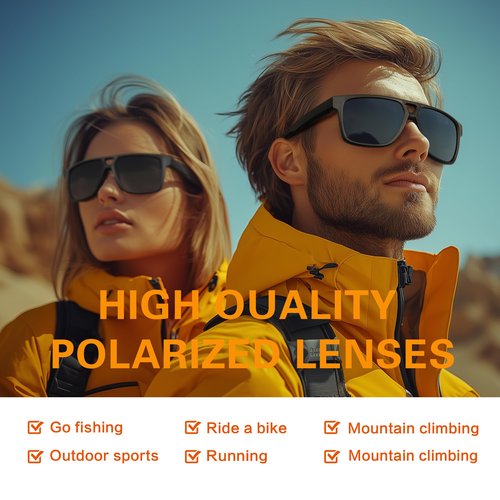 Occhsouo Polarized Sports Sunglasses for Men: UV400 Protection Sun Glasses for Women Lightweight Sunglasses for Fishing Running TR90