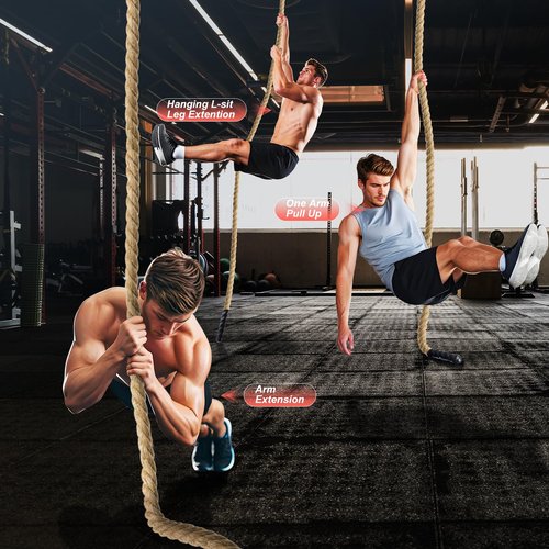 Brobantle Workout Fitness Climbing Rope 20ft, 1.5" Diameter Gym Climbing Rope for Strength Training,Exercise Climbing Rope for Adults Outdoor Indoor