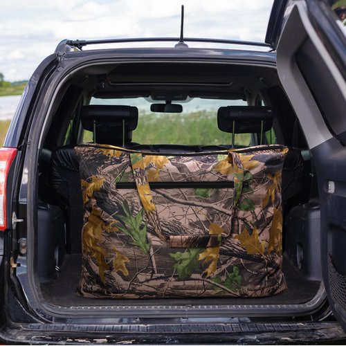 Shupakul 33" x 26" Waterproof Hunting Scent Control Bag-Camouflage Scent Free Tote Bag with Side Pocket-Travel Storage Bag for Hunting Clothes & Accessories Eliminates Odors
