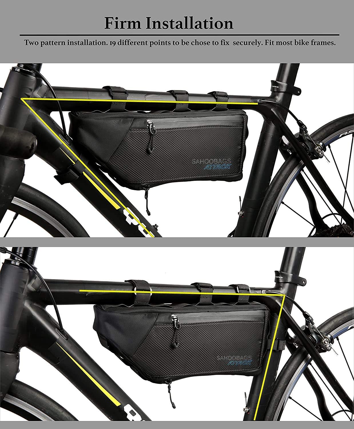 Roswheel ATTACK Series 121371 Waterproof Expandable Capacity Bike Frame Triangle Bag for Bicycle Cycling Accessories