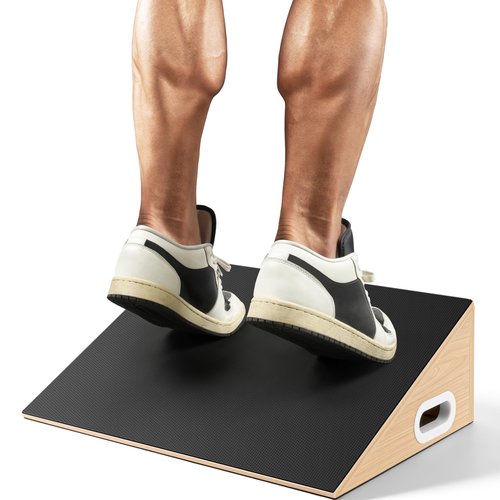 MIUONO Slant Board, Calf Stretcher Slant Board for Calf Stretching, Squats, Knees Over Toes, Weightlifting, and Fitness, Larger Board Capability for More Professional Workout