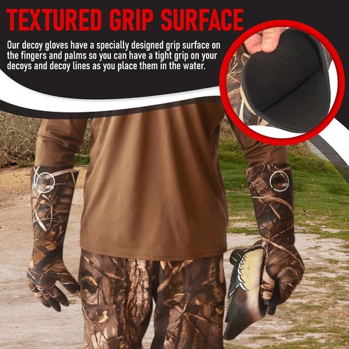 Decoy Gloves Waterfowl Insulated, Wader Gloves Duck Hunting Accessories and Gear, Hunting Gloves for Men Cold Weather, Waterfowl Gloves, Waterfowl Gloves Waterproof Camo Gloves for Men Hunting