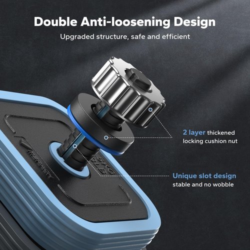 MERACH Adjustable Dumbbells, 35lbs Free Weight Set with Connector, 3 in1 Hand Weights Dumbbells Set Used as Dumbbell, Barbell, Push up Stand, Fitness Exercises for Home Gym Women/Men