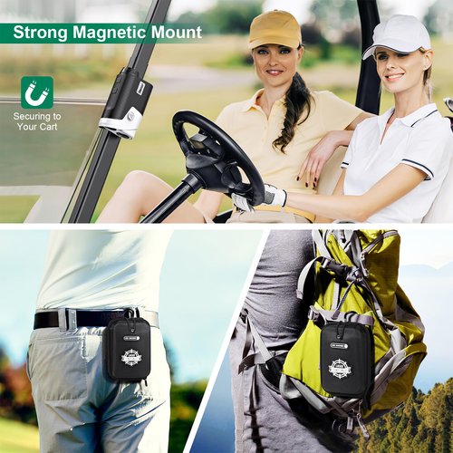 Veetop Golf Rangefinder with Slope Switch,1200 Yards & 7X Magnification,Flag Pole Locking,Slope Measurement, Magnetic Mount,Fast Focus Laser Range Finder for Precise Distance Measurement
