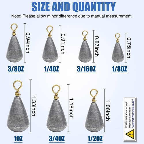 Bass Casting Sinkers Fishing Weights - 20/30pcs Bell Sinkers Drop Shot Weights with Brass Swivels for Saltwater & Freshwater 1oz 20pcs
