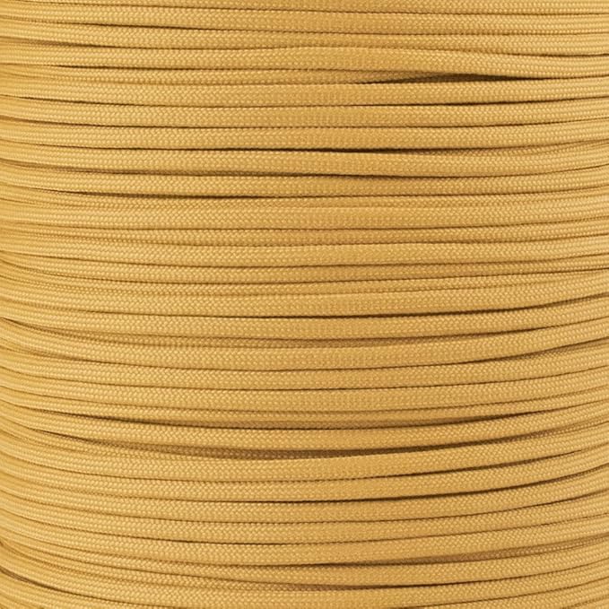 Paracord Planet Yellow 550 Paracord – 7 Strand Type III Paracord for Camping, Crafting, Utility and More! – Marigold (1000 ft)