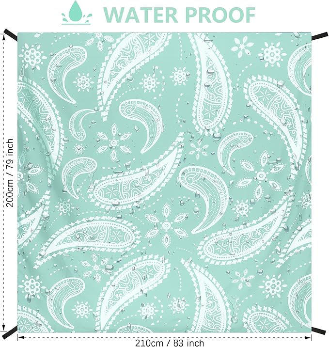 AISPARKY Beach Blanket Waterproof Sandproof Quick Drying Beach Mat Extra Large Outdoor Picnic Blanket for Travel Camping Hiking
