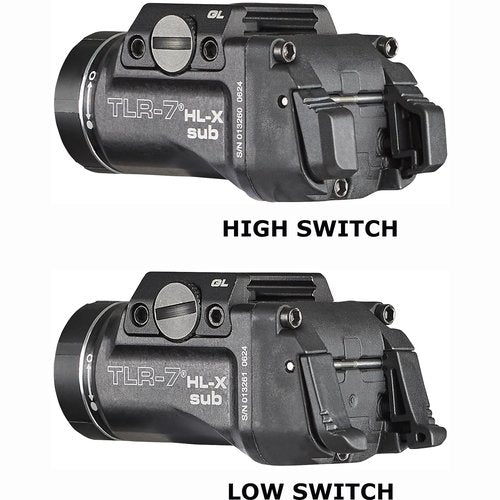 Streamlight 69503 TLR-7 HL-X sub USB 1000-Lumen Rechargeable Rail-Mounted Weapon Light Designed Exclusively for Glock 43X/48 MOS, 43X/48 Rail, Includes Mounting Kit with Keys, Black