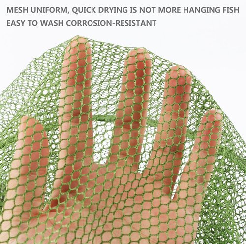Collapsible Fish Basket Mesh Fish Trap Portable Fish Cage Foldable Fishing Keep Net for Keeping Fish Alive, Bait Storage Crayfish Crab Minnows Shrimps Lobsters