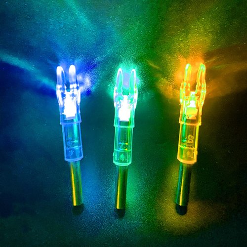 KEAUP 12-Pack or 6-Pack S Lighted Nocks for Arrows .244/6.2mm Lighted Arrow Nocks for Archery Hunting, Screwdriver Included