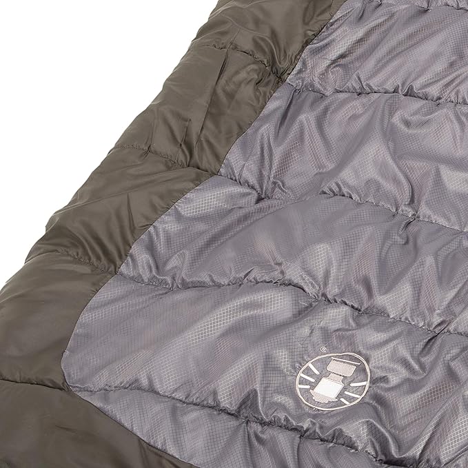 Coleman Big Basin 15°F Big & Tall Sleeping Bag, Cold Weather Sleeping Bag with Snag-Free Zipper & Better Heat Retention, Machine Washable