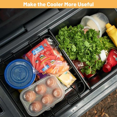 Omoojee 35/45 QT Cooler Basket, Compatible with YETI Tundra 35/45, Stainless Steel Storage Wire Cooler Rack, Black, 1 Pack