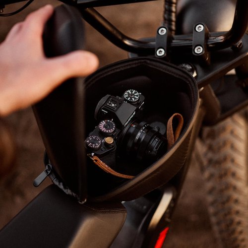 MACFOX Bike Frame Bag, Black - Bike Pouch, Cycling Phone Wallet with Zipper - Bike Accessories for Storing Phone Suitable Electric Bike