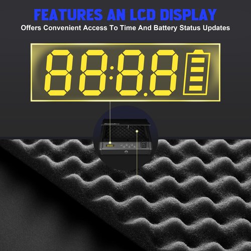 Gun Safe, Biometric Gun Safes for Handgun with 3 Ways Unlock Fingerprint Digital PIN Key Fingerprint Quick Access Pistol Safe for Car Nightstand Living Room