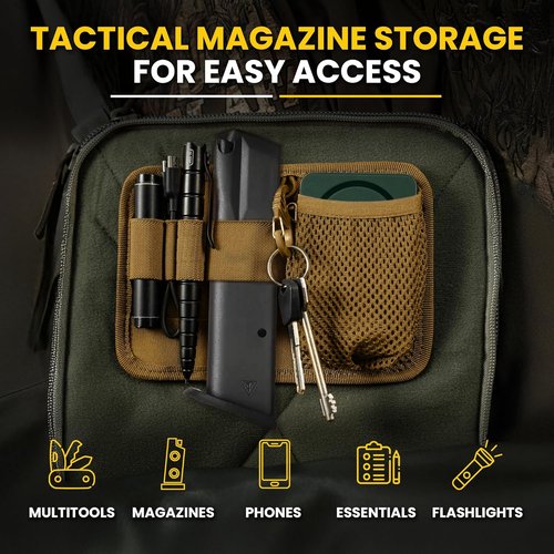 M-Tac Tactical Bag Insert Modular Organizer Utility Admin Pouch Hook Fasteners - Key Holder
