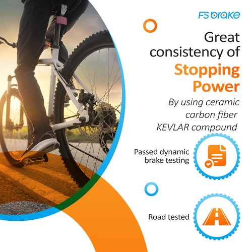 FS-EEX Hybrid Ceramic-Carbon Disc Pads Compatible with SRAM G2 / Guide R/RS/RSC, Avid Elixir 7/9/XO | Precision Braking for MTB, eMTB, XC, Trail & Racing