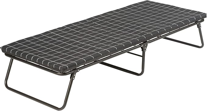 Coleman ComfortSmart Glamping Cot with Sleeping Pad Folding Steel Cot with Thick Mattress Pad for Comfortable Sleeping Deluxe Size Available for Big & Tall Adults