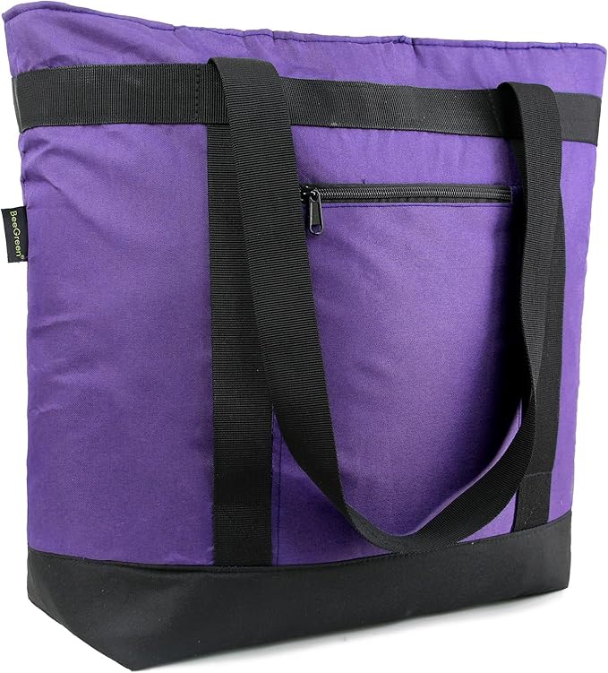 BeeGreen Insulated Cooler Bag Leakproof Freezer Shopping Tote for Groceries Thermal Food Delivery Bag