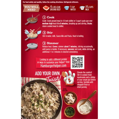 Hamburger Helper Stroganoff Value Size, 10.2 Ounces, 6 per Case