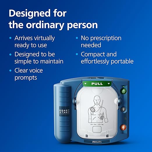 Philips HeartStart Home AED Defibrillator with Training Pads Cartridge, M5068A-C02