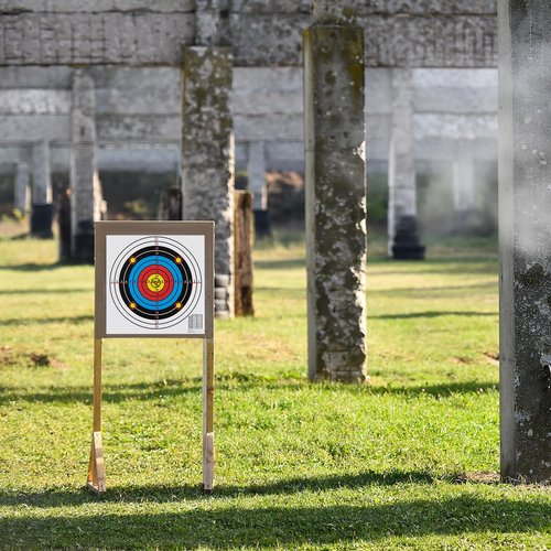Fainne 200 Sheets Paper Shooting Range Targets for Pistol 12 x 12 Inch High Visibility Target Paper Bulk for Hunting Accessories Indoor Outdoor Shooting Practice(Circular)