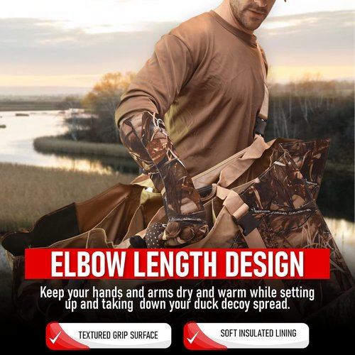 Decoy Gloves Waterfowl Insulated, Wader Gloves Duck Hunting Accessories and Gear, Hunting Gloves for Men Cold Weather, Waterfowl Gloves, Waterfowl Gloves Waterproof Camo Gloves for Men Hunting