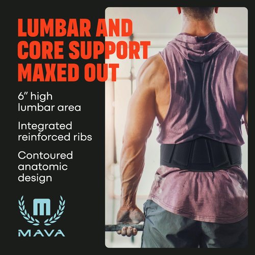 NEW - Mava Sports Weightlifting Belt for Men and Women, Weight Belt with Chain for Pullup, Gym Lifting Belt for Powerlifting, Squat, Bodybuilding, Heavy Duty Steel, Workout Belt with Comfortable Support