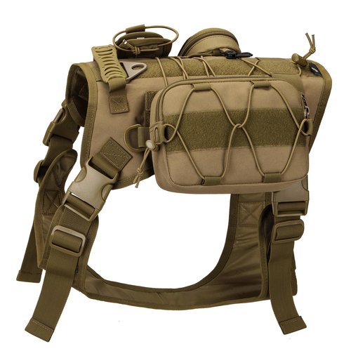 Tactical Molle Admin Dump Pouch, Molle Pouches for Vest Utility EDC Pouch Bag Dual-Purpose Sub Abdominal Dangler Drop with Molle Loop Back Strap (Black)