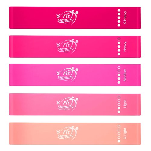 Fit Simplify Resistance Loop Exercise Bands and Fabric Resistance Hip Bands