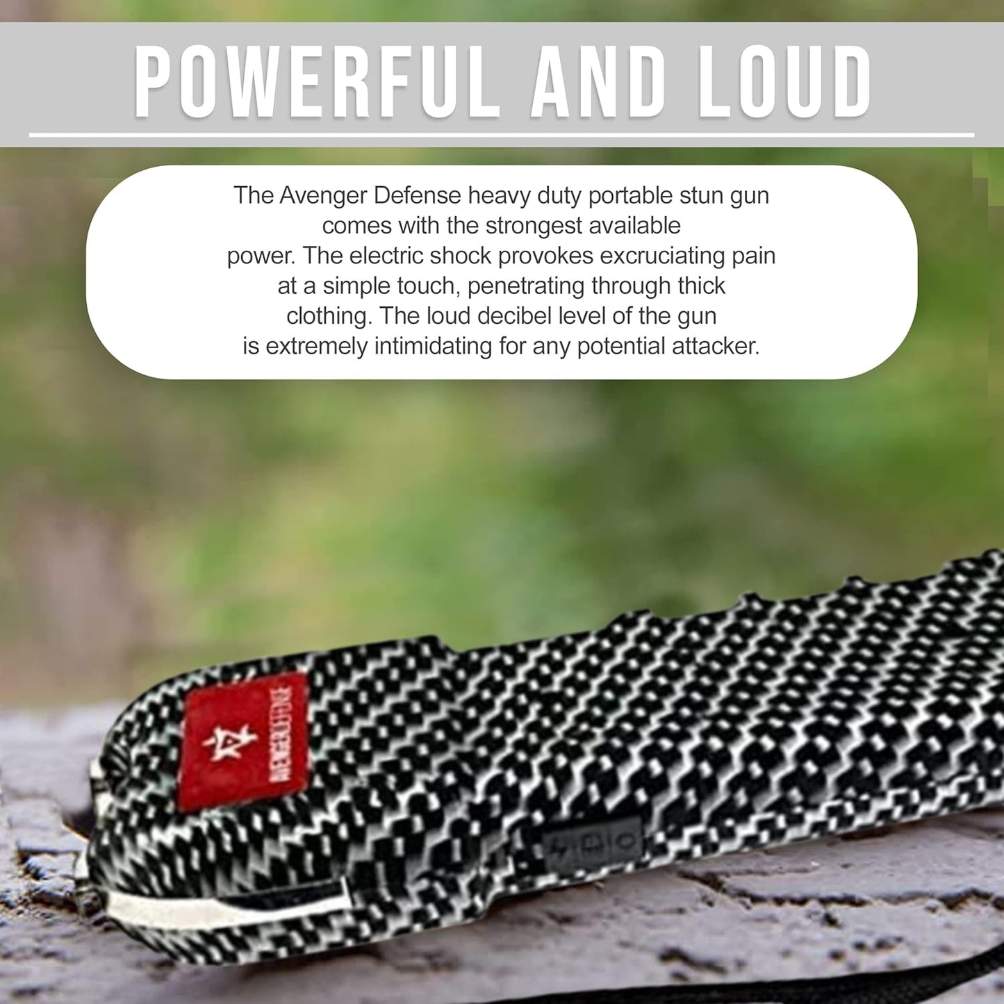 Stun Gun for Self Defense with LED Flashlight Protection Device for Women (ADS-10)