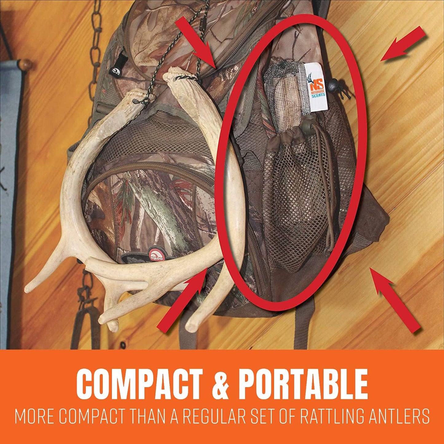 Nationwide Scents Deer Grunt Call and Rattle Bag Combo - Durable, All-Weather Deer Hunting Calls for Whitetail Bucks