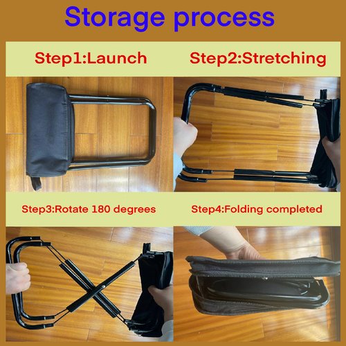 Hexinfil Mini Portable Chair,Collapsible Seat,Ultralight Folding Camping Stool,Foldable Stools Adults.