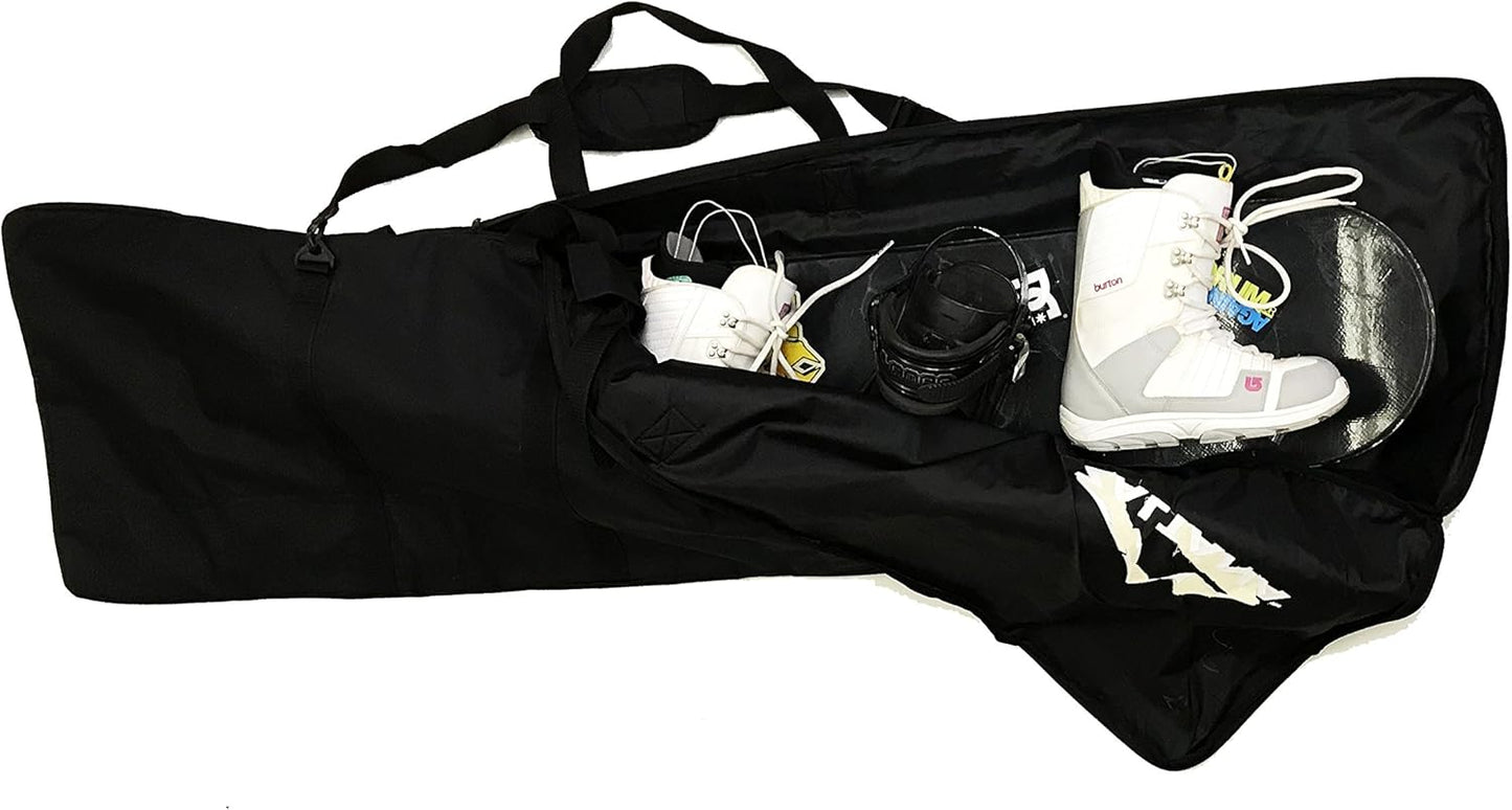 Zaltana Padded Snowboard Carrier Bag Rack Holds & Padded Snowboard Ski Boots Bag Backpack Combo SKB22