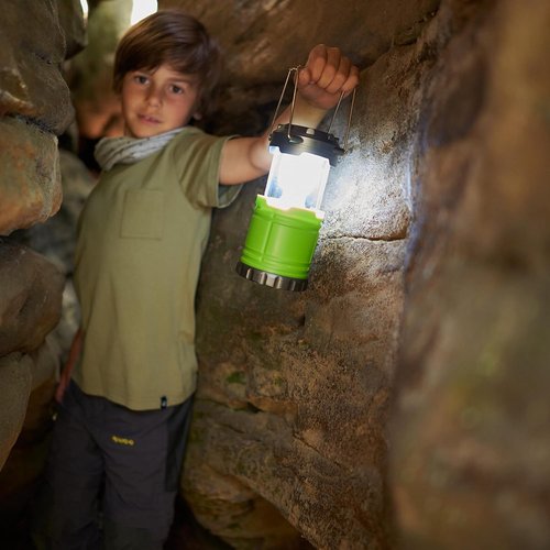 HABA Camping Lantern with Sturdy Handles for Carrying & Hanging with Handy Storage Compartment, Terra Kids Camping Essentials for Kids Ages 5+