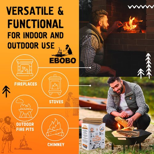 240 pcs Fire Starter Cubes – Natural Wax-Based, Odorless & Non-Toxic – Quick Ignition for BBQ Grill, Fireplace, Wood Stove, Fire Pit & Camping – Easy, Mess-Free Lighting