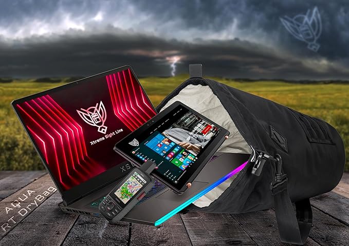 ~ AQUA RT Dry Bag~ Water-Proof Faraday Dry Bag for Laptops, Tablets, and Mid-Size Electronics ~ Small LITE Faraday Bag Combo ~ Woodland Camo
