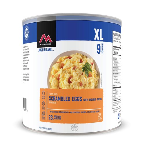 Mountain House Granola & Eggs with Bacon XL Freeze Dried Food #10 Cans (20+9 Servings)
