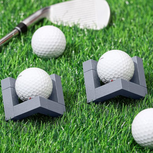 Lineshading 3 Pack Golf Ball Display Stand 1.97 Inch Wooden Golfball Display Case Grey Baseball Rack Holder for Souvenir Collections Tabletop Decor Men Golf Enthusiasts