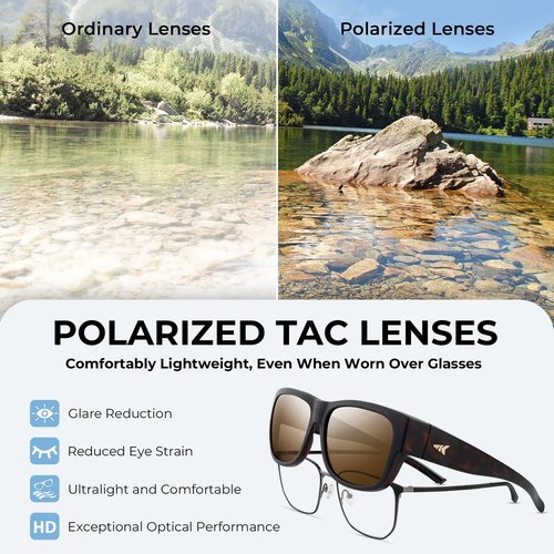 KastKing Chariton Fit-Over Polarized Wrap Around Over Sunglasses for Men and Women, Ideal for Driving Fishing Cycling Running