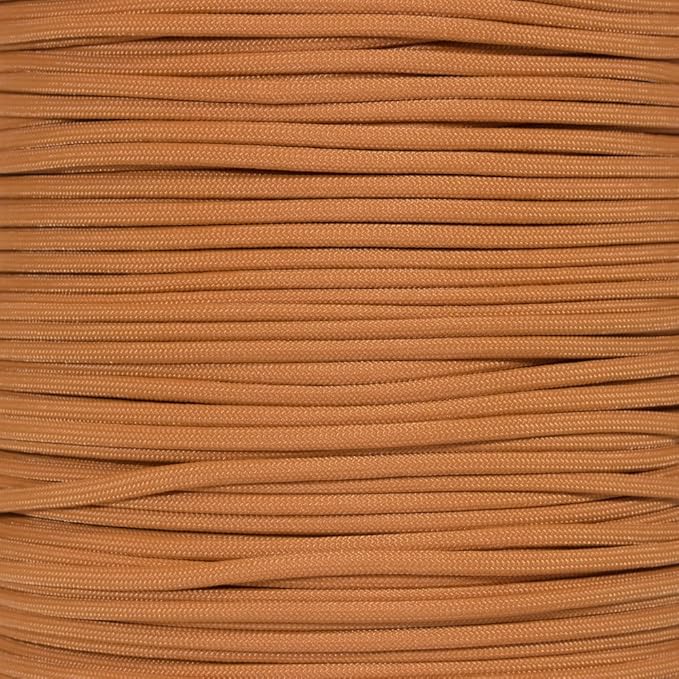 Paracord Planet Yellow 550 Paracord – 7 Strand Type III Paracord for Camping, Crafting, Utility and More! – Mustard (250 ft)