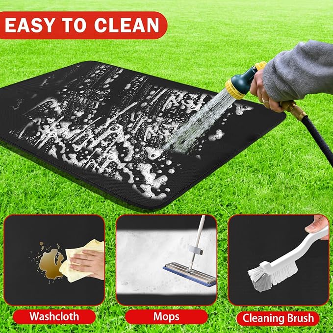 60x40 Inches Under Grill Mats for Outdoor Grill, Double-Sided Fireproof, Waterproof & Oil-Proof BBQ Matt for Under Grill, Deck, Patio & Grass Protector, Fire Pit Mat & Fireplace Mat