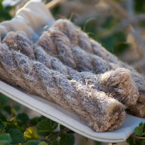 Hiker's Gold Jute Rope Campfire Kindling Kit for Camping, Backpacking, Hiking