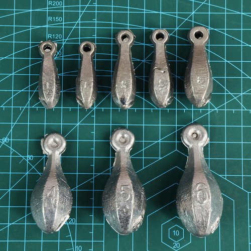 Cyiwniao Sinker Mold 1.2.3-Ounce with 5 Cavities Fishing Weight Molds Sinker Molds for Fishing Fishing Casting