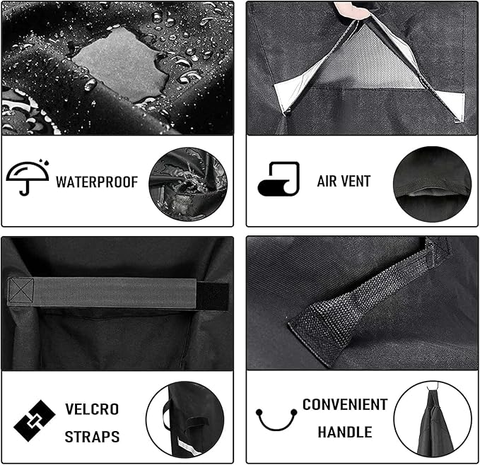 Grisun 7131 Grill Cover 65 Inch for Weber Genesis II 4 Burner and LX 400 Series, Genesis E310 Grill, Waterproof Barbecue Cover for Weber Summit 400 Series and Genesis II 410, 435, 440, UV-Resistant