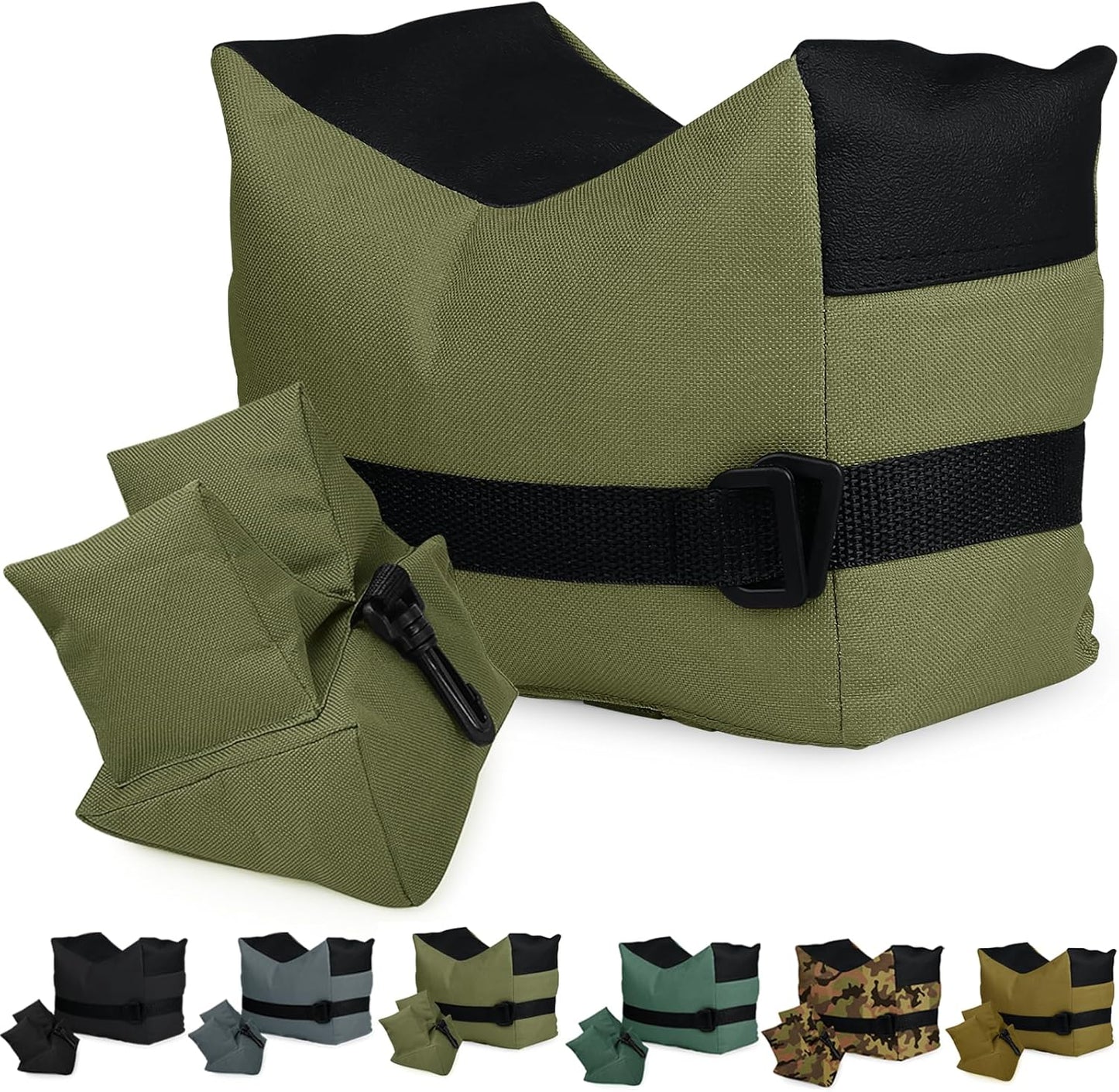 Twod Outdoor Shooting Rest Bags - Target Sports Bench Rest with Front & Rear Support SandBag Stand Holders for Gun Rifle Shooting Hunting Photography - Unfilled