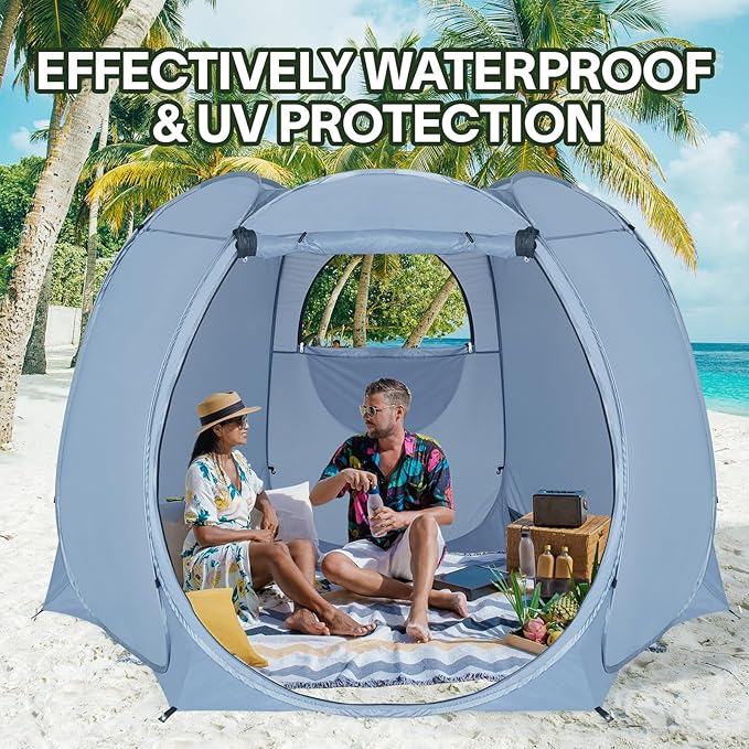 Alvantor Multi-Functional Outdoor Pop-Up Sun Shelter Camping Tent Privacy Tent for Beach, UV Protection Changing Room Lightweight Screen Room House for 4 People