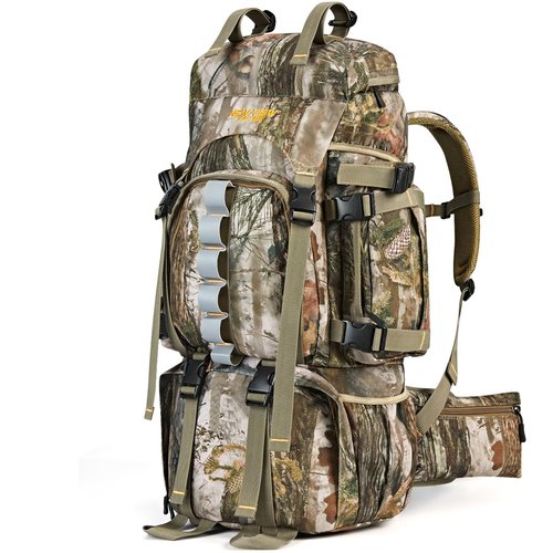 NEW VIEW Hunting Backpacks for Men 60L, Camo Hunting Bags for Deer Elk, Waterproof Large Pack with Rain Cover